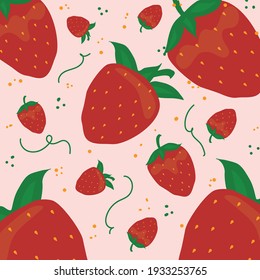 strawberry fruits illustration design vector 