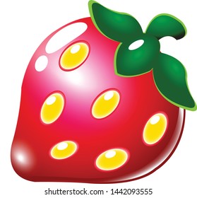 Strawberry - Fruits Items for match 3 games, Assets for Reskin