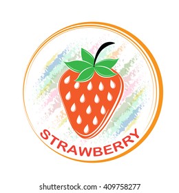 strawberry, fruits vector illustration.