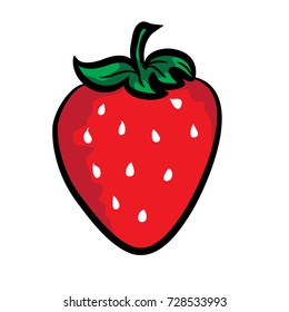 strawberry fruits vector illustration