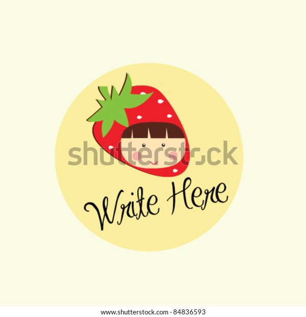 Strawberry Girl Text 2 Stock Vector (Royalty Free) 84836593 Shutterstock