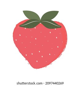 strawberry grunge icon flat style