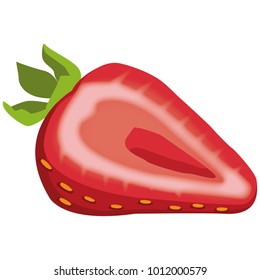 Strawberry half cut