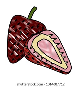 Strawberry half cut