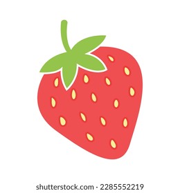 strawberry hand drawn doodle . illustration of Doodle cute for design elements.