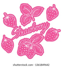 Strawberry hand drawn vector illustration