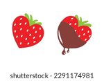 Strawberry Heart dipped in chocolate 