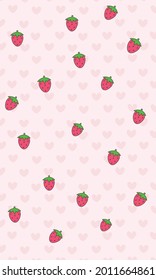 Patrones rosados de fresa, Ilustración vectorial de stock.