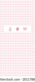Strawberry heart Pattern, Pink seamless strawberry, Strawberry pink Backgrounds, Strawberry Wallpaper Love Cards Vector Stock Vector Illustration.