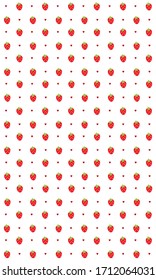 Patrón de fresa, ilustración de fresa roja