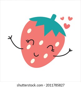Strawberry heart Pattern, Red seamless strawberry, Strawberry white Background, Strawberry Wallpaper Love Cards Vector Stock Vector Illustration.