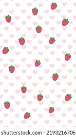 Patrones de fresa, fondo rojo blanco.