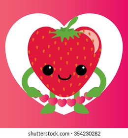 Strawberry with hearts