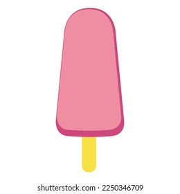 Strawberry ice cream. Food and drinks design element vector illustration 