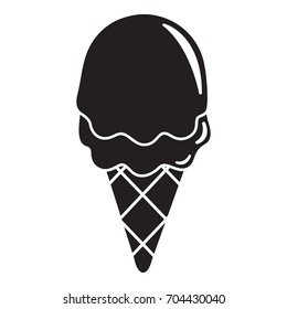 Strawberry ice cream icon. Simple illustration of strawberry ice cream vector icon for web