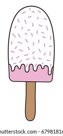 Strawberry Ice Cream with Sprinkles