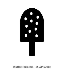 Strawberry ice cream stick icon with a sweet and refreshing design. Ideal for desserts, summer, treats, and food-related themes.