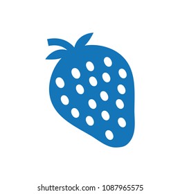 Strawberry Icon Blue