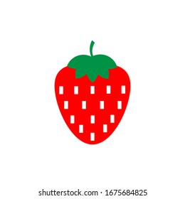 Strawberry icon design. strawberry fruit and vegetables. isolated on white background. Vector illustration
