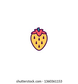 Strawberry icon design. Gastronomy icon vector illustration