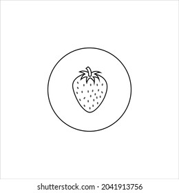 Strawberry icon design graphic vector illustration
