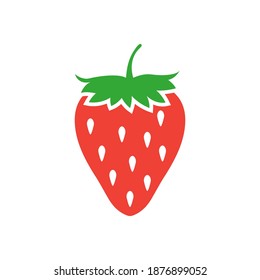Strawberry icon design template vector isolated illustration