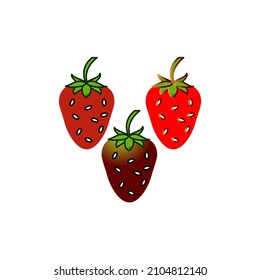 strawberry icon design vector templates white on background