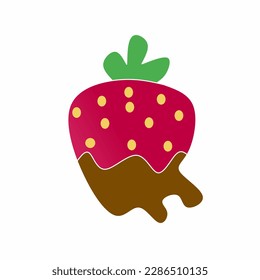 Strawberry icon design vector,isolated on white background