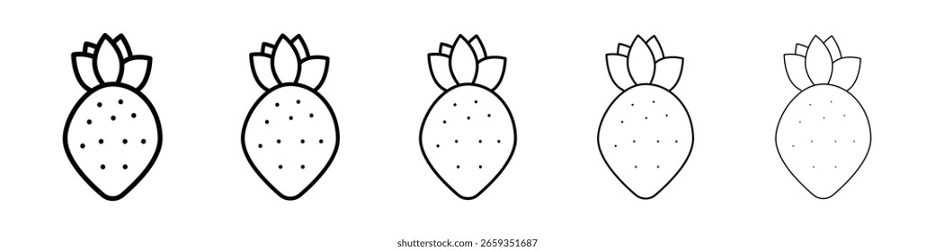 Icono de fresa llenado concepto de signo plano para el Diseño web.