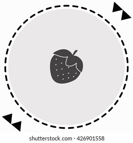Strawberry icon Flat Design. Isolated Illustration.