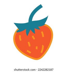Icono de fresa. Ilustración vectorial moderna de diseño plano.