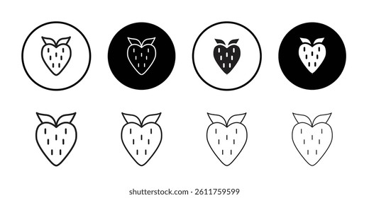 Strawberry icon Flat line symbol