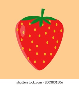 Strawberry icon fruit red vector