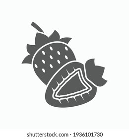 strawberry icon, fruit vector illustration