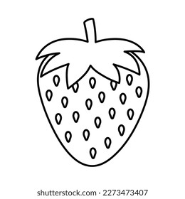 Strawberry icon. Garden strawberry fruit. Vector Illustration.