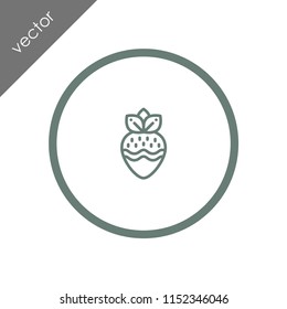 strawberry icon - illustration