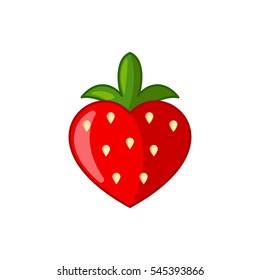 strawberry icon illustration 