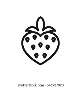 strawberry icon illustration 