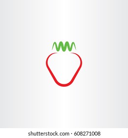 strawberry icon illustration design element