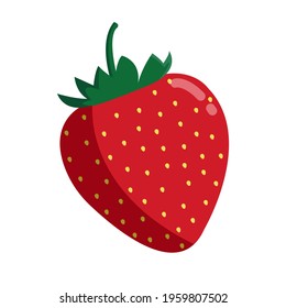 strawberry icon. Illustration isolated on white background.