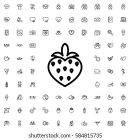 strawberry icon illustration . Love icons set.