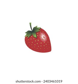 Strawberry icon. illustration. Sweet berries on a white background. Ripe strawberries, an icon of nature's isolated freshness. Very suitable as a banner, poster, coloring book, complementary icon, and