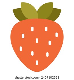 Strawberry icon illustration for web, app, infographic, etc