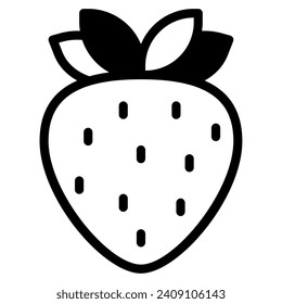 Strawberry icon illustration for web, app, infographic, etc