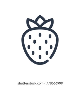 Strawberry icon. Isolated berry and strawberry icon line style. Premium quality vector symbol drawing concept for your logo web mobile app UI design.