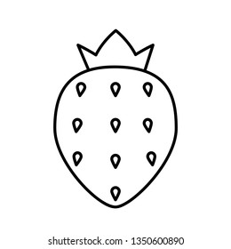 Strawberry icon isolated on white background