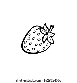 Strawberry icon isolated on white background. Vector illustration. EPS 10