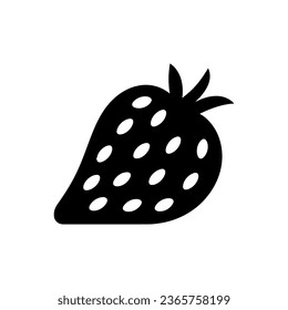 strawberry icon isolated on white background