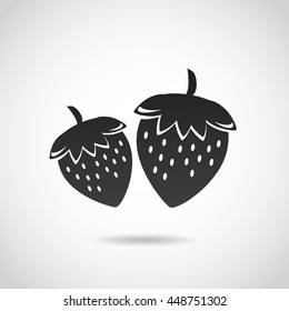 Strawberry icon isolated on white background. Vector art.