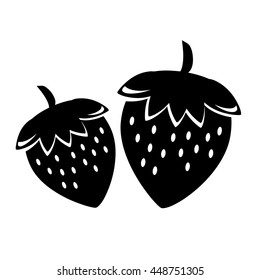 Strawberry icon isolated on white background. Vector art.